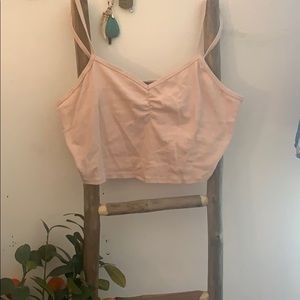 Pink crop top cami